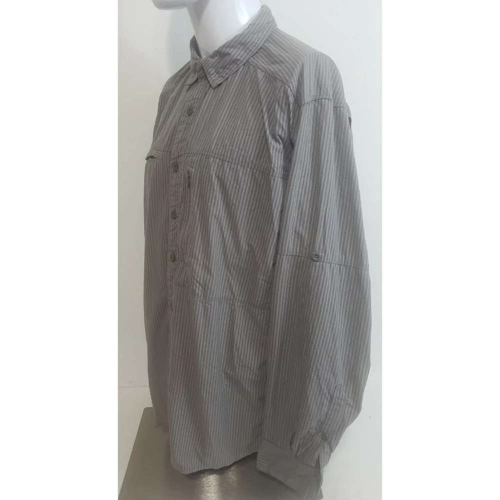 The North Face Shirt Mens XL Button Down Hiking Outdoors zip pocket‎